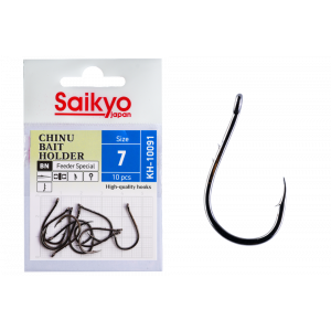 Крючки Saikyo KH-10091 BN CHINU BAIT HOLDER №7 (10 шт.) Крючки Saikyo KH-10091 BN CHINU BAIT HOLDER №7 (10 шт.)