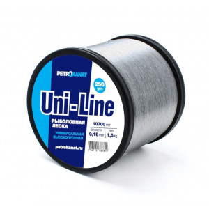 Леска универсальная Uni-Line 250 г, серая (0,18 мм..