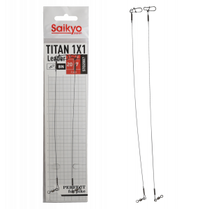 Поводок Saikyo Titan 1x1 STO2007, 7кг/20см, 2шт Поводок Saikyo Titan 1x1 STO2007, 7кг/20см, 2шт